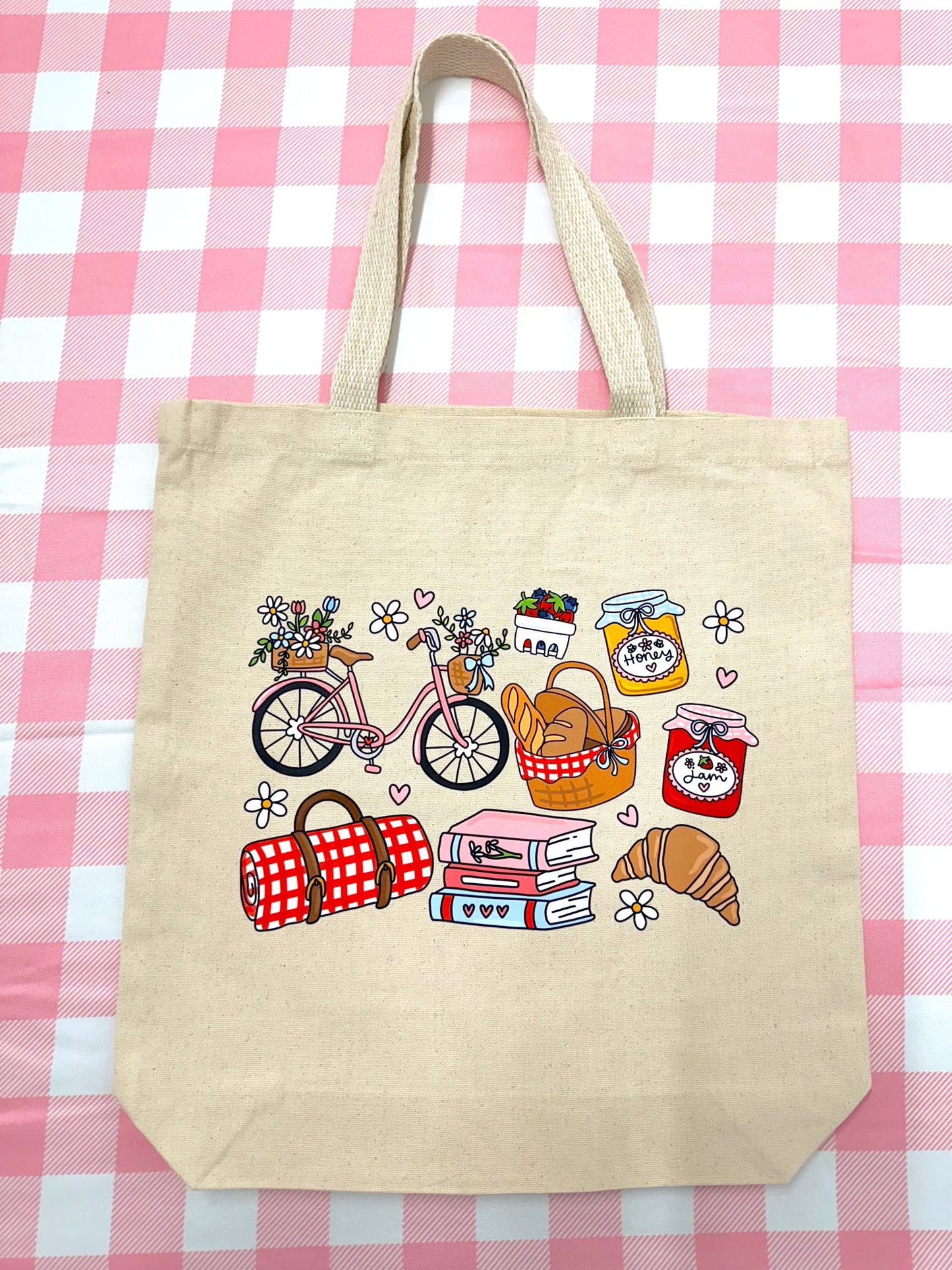 Cute Picnic Aesthetic Tote Bag