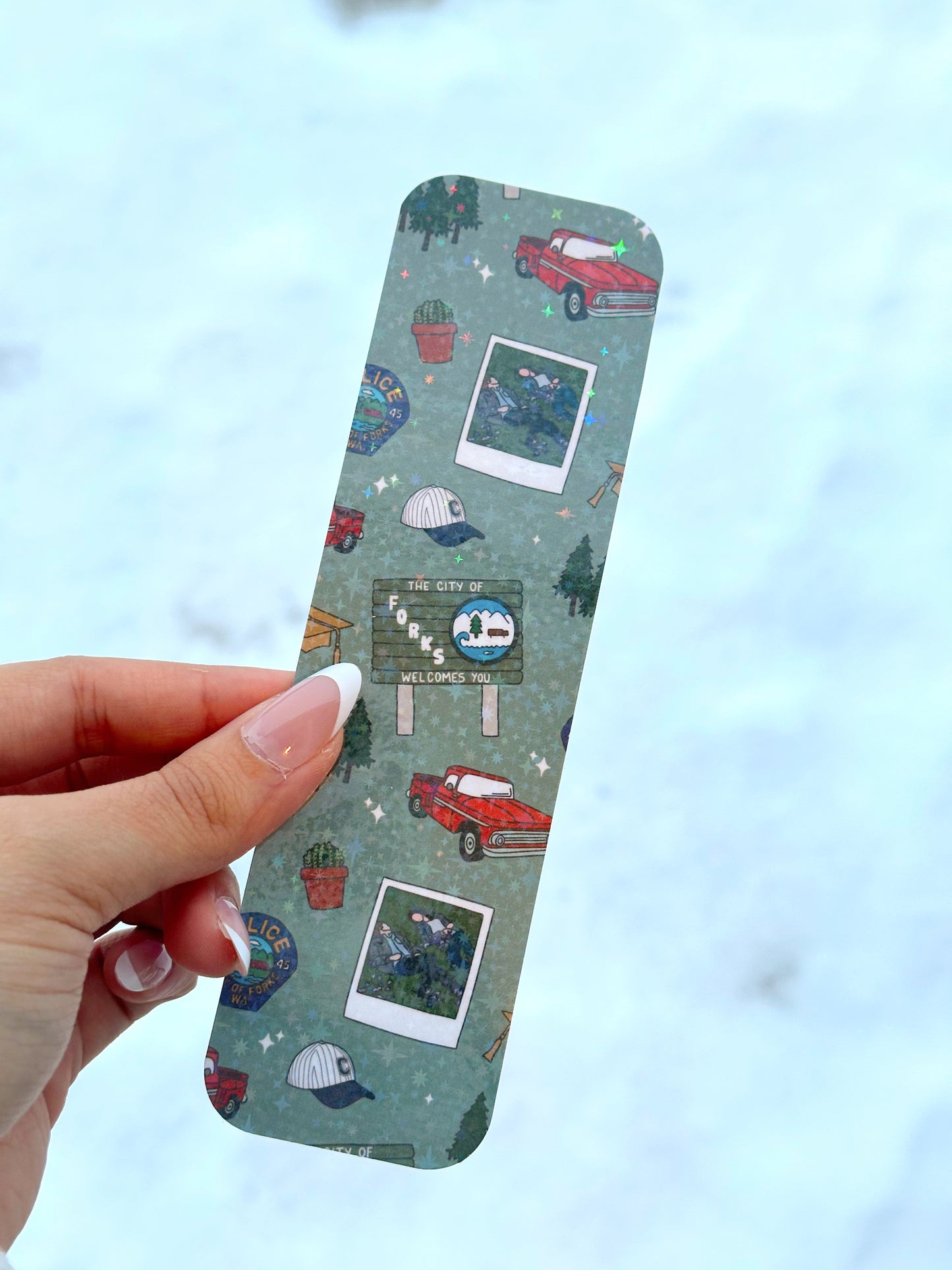 Forks Washington Twilight Aesthetic Bookmark