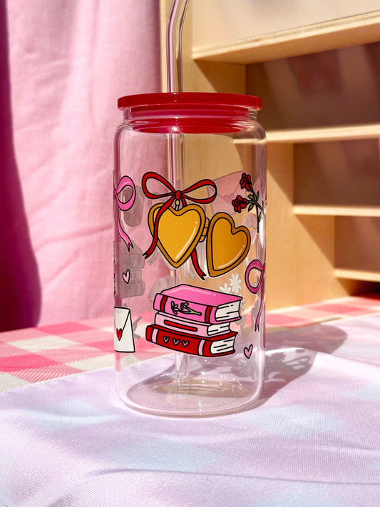 Love Letter Clear Glass Cup