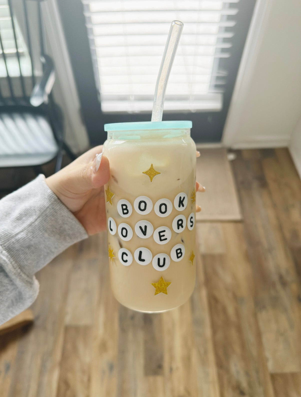 Book Lovers Club Clear Glass Cup