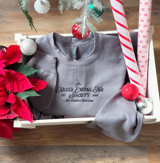 Never Ending TBR Embroidered Sweatshirt