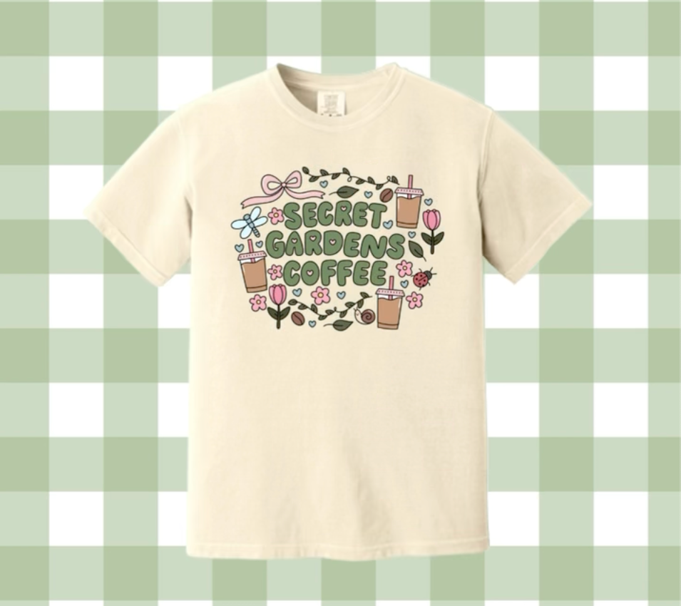 Ivory Secret Gardens Coffee T-Shirt