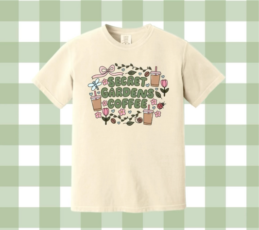 Ivory Secret Gardens Coffee T-Shirt